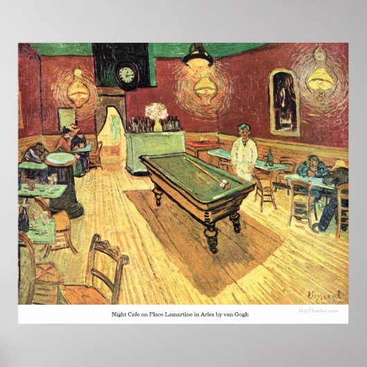 Das Nachtcafé am Place Lamartine in Arles von van  Poster (Vorne)