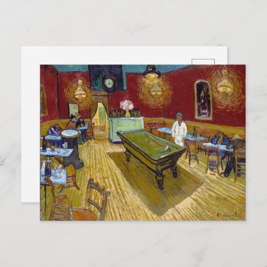 Das Nachtcafé | Van Gogh | Postkarte (Vorne/Hinten)