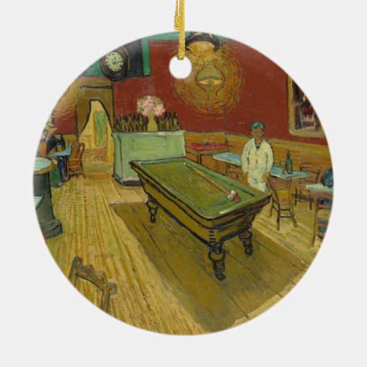 Das Nachtcafé | Vincent van Gogh Keramik Ornament (Hinten)