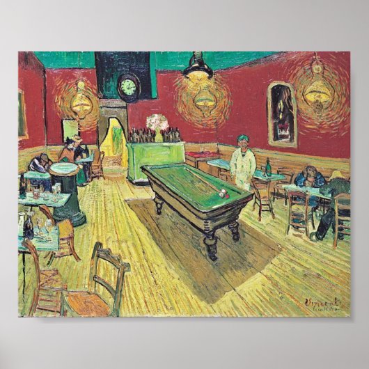 Das Nachtcafé von Van Gogh Poster (Vorne)