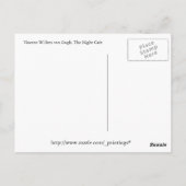 Das Nachtcafé von Van Gogh Postkarte (Rückseite)