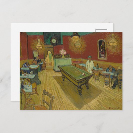 Das Nachtcafé von Van Gogh Postkarte (Vorne/Hinten)