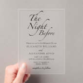 Das Nachtessen vor der modernen Script-Probe Acryleinladungen (Insitu (Handheld))