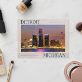 Das Nachtleben von Detroit, Michigan Postkarte
