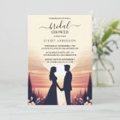 Das nächtliche Sonnenuntergangsmond Cloud Twilight Einladung (Stehend Vorderseite)