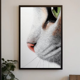 Das Nah-Up-Profil-Profil der Katze Poster