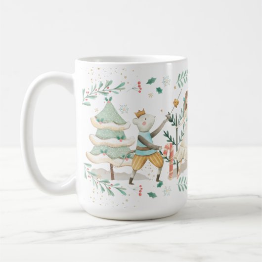 Das nahrhafte Weihnachtsgeschenk für das Ballett  Kaffeetasse (Links)