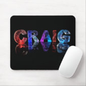 Das Namenscraig in den Lichtern 3D Mousepad (Mit Mouse)