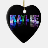 Das NamensKaylee in 3D beleuchtet (Fotografie) Keramik Ornament (Rechts)