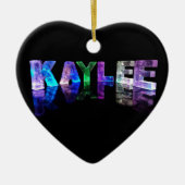 Das NamensKaylee in 3D beleuchtet (Fotografie) Keramik Ornament (Vorne)