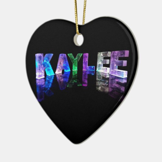 Das NamensKaylee in 3D beleuchtet (Fotografie) Keramik Ornament (Links)