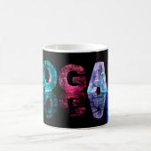 Das Namenslogan in 3D beleuchtet (Fotografie) Kaffeetasse (Mittel)