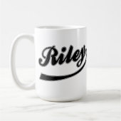 Das Namensriley auf einer Tasse (Links)