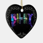 Das Namensriley in 3D beleuchtet (Fotografie) Keramik Ornament (Rechts)