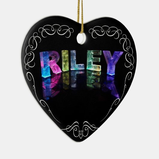 Das Namensriley in 3D beleuchtet (Fotografie) Keramik Ornament (Rechts)