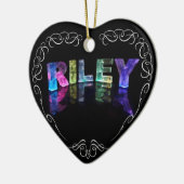 Das Namensriley in 3D beleuchtet (Fotografie) Keramik Ornament (Links)