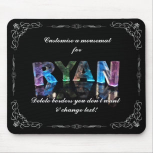 Das Namensryan in 3D beleuchtet (Fotografie) Mousepad