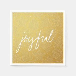 Das Napkin-Set ist das goldene und weiße Weihnacht Serviette