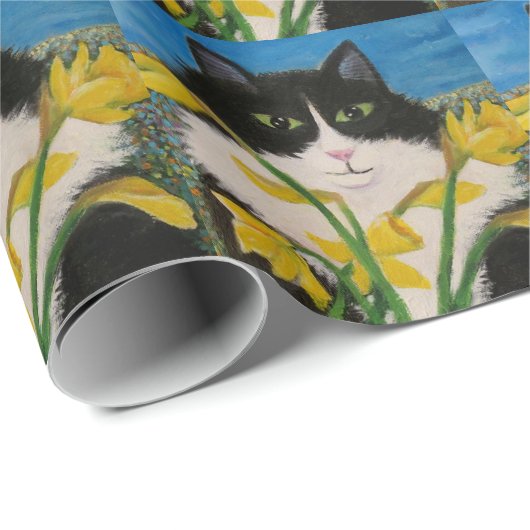 Das Narzissen-Inspektor-Packpapier Geschenkpapier (Rolleneckpunkt)