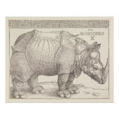 Das Nashorn, Albrecht Dürer Poster (Vorderseite)