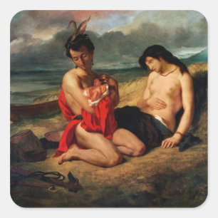 Das Natchez, c.1823-35 Quadratischer Aufkleber