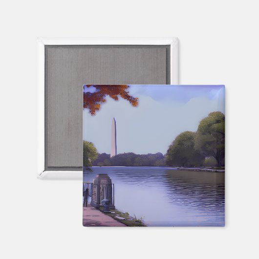 Das Nationaldenkmal in Washington D.C. Magnet (Vorderseite/Rückseite)
