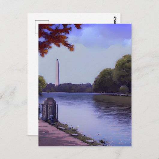 Das Nationaldenkmal in Washington D.C. Postkarte (Vorne/Hinten)