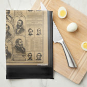 Das nationale politische Diagramm (1869) Küchentuch (Viertel Falte)