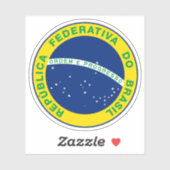 Das Nationale Siegel Brasiliens Aufkleber (Blatt)