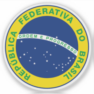 Das Nationale Siegel Brasiliens Aufkleber