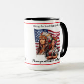 Das Native American/Mexican Heritage _Feeding Hand Tasse (VorderseiteRechts)