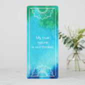 Das Naturgesetz für Wasserfarben-Lesezeichen Einladung (Stehend Vorderseite)