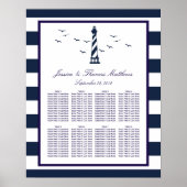 Das Nautical Lighthouse Hochzeitsensortiment Poster (Vorne)