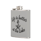 DAS Nautische LEBEN IST AM SEE BESSER UND am Anker Flachmann (Links)