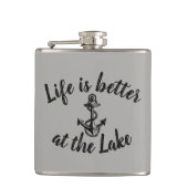 DAS Nautische LEBEN IST AM SEE BESSER UND am Anker Flachmann (Vorderseite)