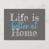 DAS Nautische LEBEN IST BEI ZUHAUSE BESSER | Postkarte (Vorderseite)