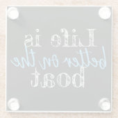 DAS nautische LEBEN IST BESSER AUF DEM BOOT | Glasuntersetzer (Rückseite)