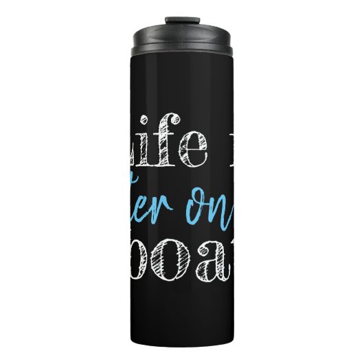 DAS nautische LEBEN IST BESSER AUF DEM BOOT | Thermosbecher (Vorderseite)