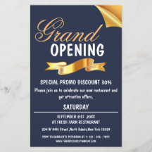 Das Navy Blue & Gold Ribbon Restaurant Grand Openi