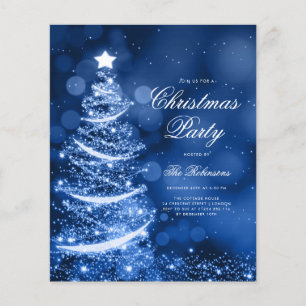 Das "Navy Blue Sparkling Xmas Tree Einladungs-Prog