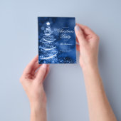 Das "Navy Blue Sparkling Xmas Tree Einladungs-Prog Flyer (Gruppe)