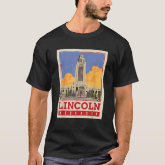 Das Nebraska State Capitol Lincoln City Vintage So T-Shirt