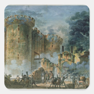Das Nehmen der Bastille, am 14. Juli 1789 Quadratischer Aufkleber