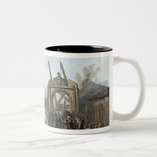 Das Nehmen der Bastille, am 14. Juli 1789 Zweifarbige Tasse (Rechts)