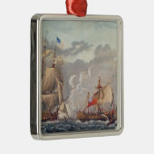 Das Nehmen des englischen Schiffes 'das Java Silbernes Ornament (Rechts)