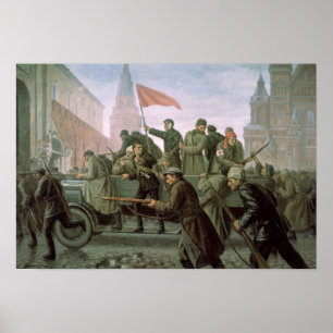 Das Nehmen des Moskaus der Kreml im Jahre 1917, Poster