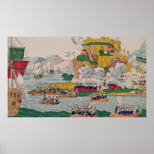 Das Nehmen von Algier durch die Franzosen Poster