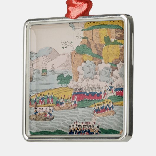 Das Nehmen von Algier durch die Franzosen Silbernes Ornament (Links)