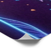 Das Neon-Souveräne Herz Poster (Ecke)