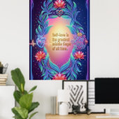 Das Neon-Souveräne Herz Poster (Heimbüro)